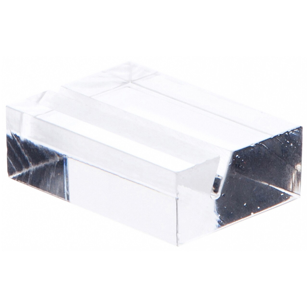 Plymor Clear Acrylic Block with Sign Display Holder Slot, 1.5" W x 1" D x .5" H